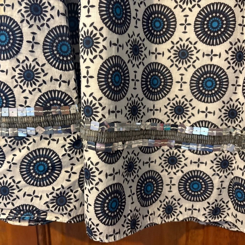 Tory Burch Maxi Skirt in Blue/White (Size 2)